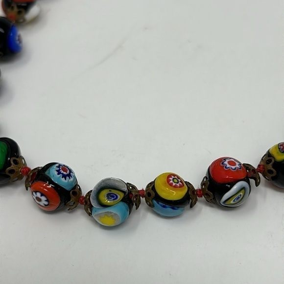 handmade necklace with glass stones worked in Venice Italy - Picture 3 of 10